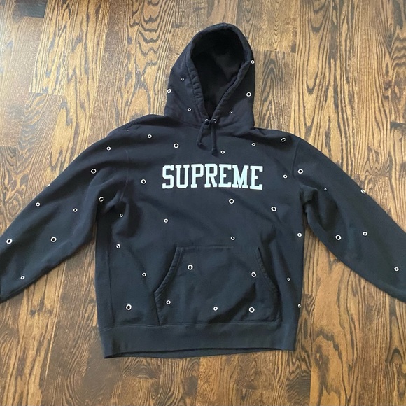 Supreme Other - Supreme “Eyelet” hooded sweatshirt. Size Large.